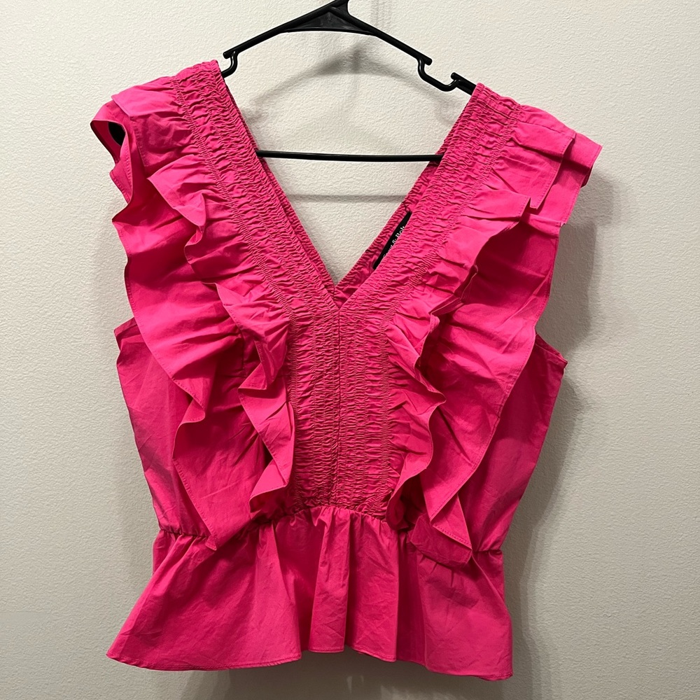Pink Ruffle Top